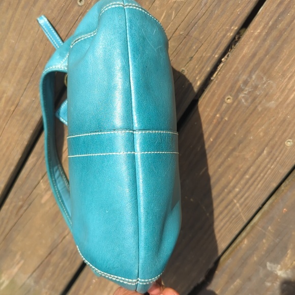 Rare Gorgeous Turquoise Vintage Coach Ergo Hobo Y2K 10739 - Picture 5 of 9
